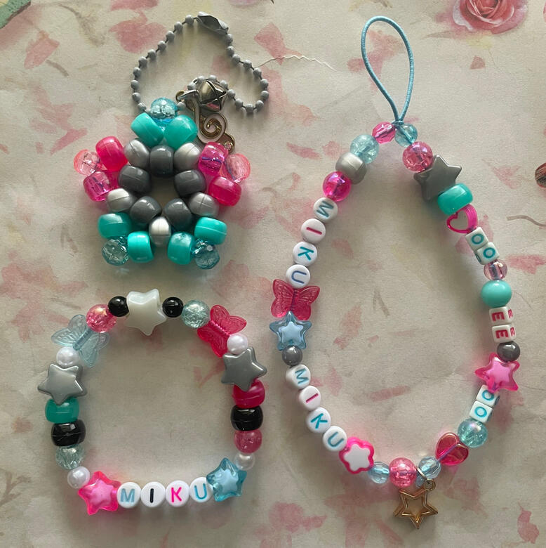 Miku Themed Kandi Set